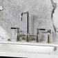 Kingston KS8287CKLBS Kaiser Bridge Kitchen Faucet with Brass Sprayer, Brushed Brass on marble countertop.