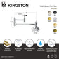 Kingston Brass KS3103NX Hamilton Wall Mount Pot Filler Faucet, Antique Brass specifications and dimensions.