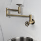 Kingston Brass KS8103RKX Webb Wall Mount Pot Filler Faucet with Knurled Handle, Antique Brass