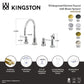 Kingston Brass KS8723DLBS Concord Double-Handle Widespread Kitchen Faucet with Brass Sprayer, Antique Brass