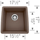 BLANCO Performa SILGRANIT 17" Undermount Bar Sink