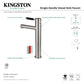 Fauceture LS8418DKL Kaiser Single-Handle Vessel Sink Faucet, Brushed Nickel with ergonomic design and brushed finish.
