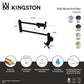 Kingston Brass KS4107ZX Millennium Wall Mount Pot Filler Faucet, Brushed Brass dimensions and features infographic