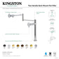 Kingston Brass KS4708RX Belknap Deck Mount Pot Filler Faucet, Brushed Nickel with dual swing joints spout