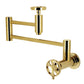 Kingston Brass KS8103RX Belknap Wall Mount Pot Filler Faucet, Antique Brass with stylish design and durable construction.