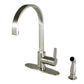 Kingston Brass LS8713CTLSP Continental Kitchen Faucet with Side Sprayer
