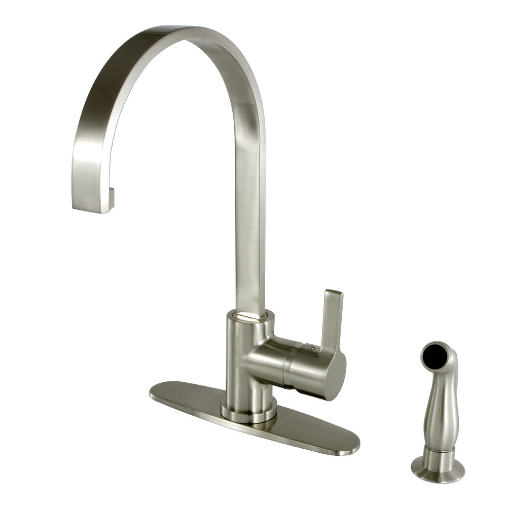 Kingston Brass LS8713CTLSP Continental Kitchen Faucet with Side Sprayer