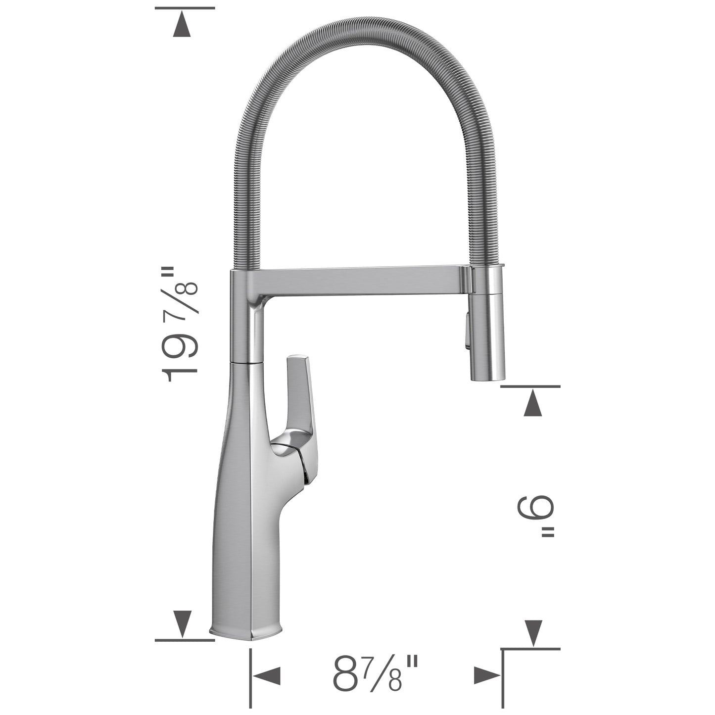 BLANCO Rivana Semi-Pro Pull-Down Dual-Spray Kitchen Faucet