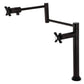 Kingston Brass KS4708ZX Millennium Deck Mount Pot Filler Faucet, Brushed Nickel with foldable swing arms