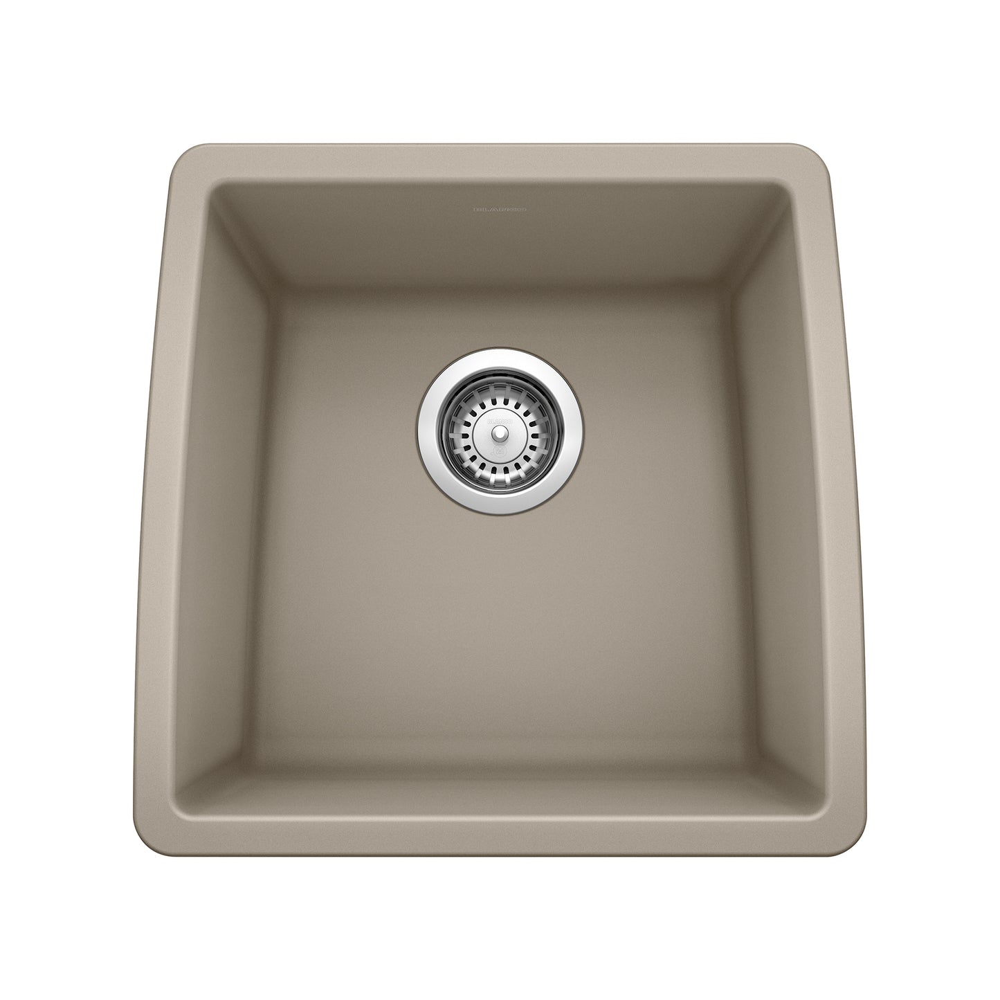 BLANCO Performa SILGRANIT 17" Undermount Bar Sink, compact design for bar and prep applications.