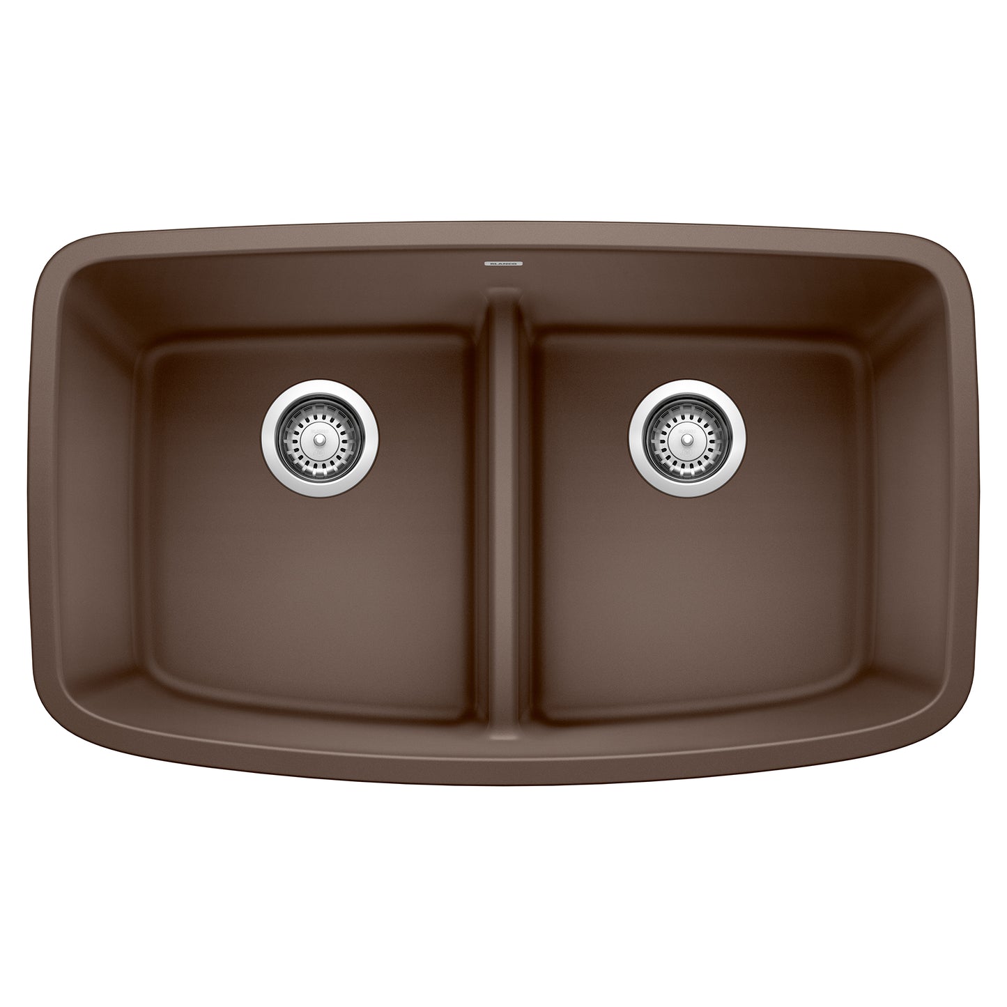BLANCO Valea SILGRANIT 32" 50/50 Double Bowl Undermount Kitchen Sink with Low Divide