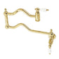 Kingston Brass KS2107PL Heritage Wall Mount Pot Filler Faucet, Brushed Brass with elegant design and swing arms.