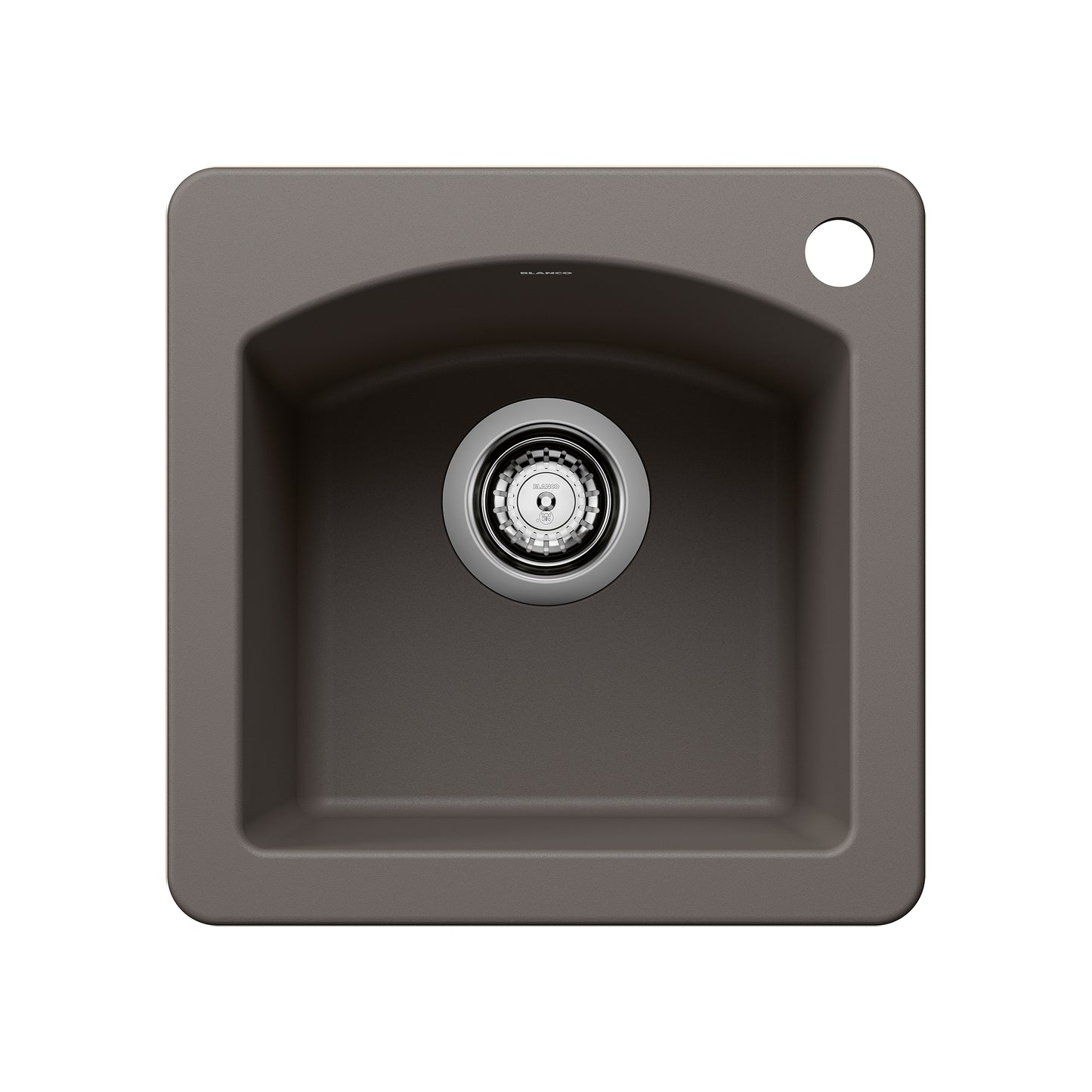 BLANCO Diamond SILGRANIT 15" Dual Mount Bar Sink in a sleek design featuring an integrated drain.