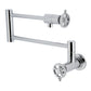 Kingston Brass KS4103CG Fuller Wall Mount Pot Filler Faucet, Antique Brass - elegant design and sturdy construction