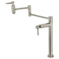 Kingston Brass KS870DLAC Concord Deck Mount Pot Filler Faucet, Antique Copper in polished nickel finish, sleek cylindrical design.