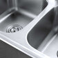 KINGSTON Brass Gourmetier 33" Double Bowl Kitchen Sink - Brushed