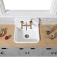 KINGSTON Brass 24" Solid Surface Kitchen Sink with Backsplash - Matte White