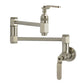 Kingston Brass KS5103KL Whitaker Wall Mount Pot Filler Faucet, Antique Brass in Brushed Nickel finish.