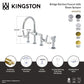 Kingston KS2333TKL Hallerbos Bridge Kitchen Faucet with Brass Sprayer, Antique Brass design and features image.