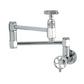 Kingston Brass KS5103RKX Webb Wall Mount Pot Filler Faucet with Knurled Handle, Antique Brass