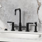 Kingston KS8287CTLBS Continental Bridge Kitchen Faucet with Brass Sprayer, Brushed Brass on a marble countertop.