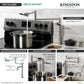 Kingston Brass KS4703CKL Kaiser Deck Mount Pot Filler Faucet, Antique Brass in use with pot on the stove.