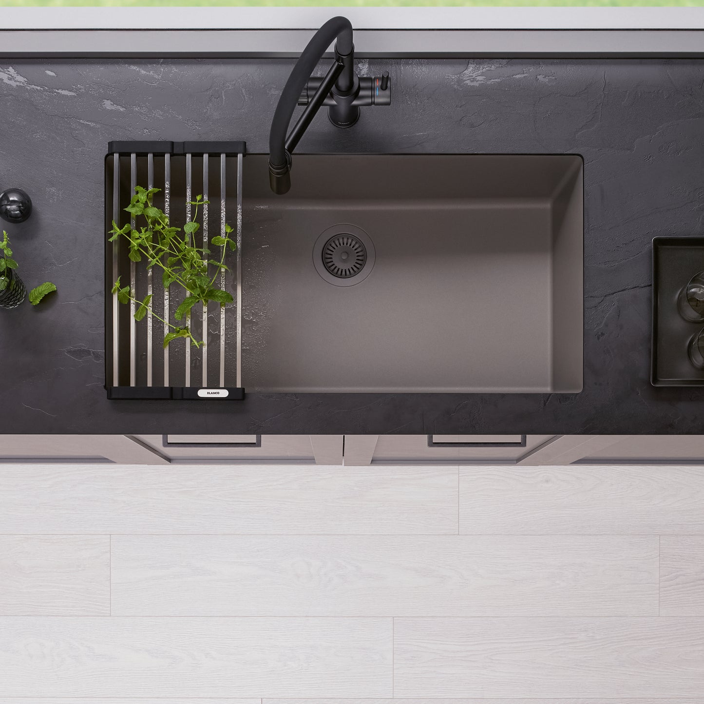 BLANCO Precis SILGRANIT 32" Super Single Undermount Kitchen Sink