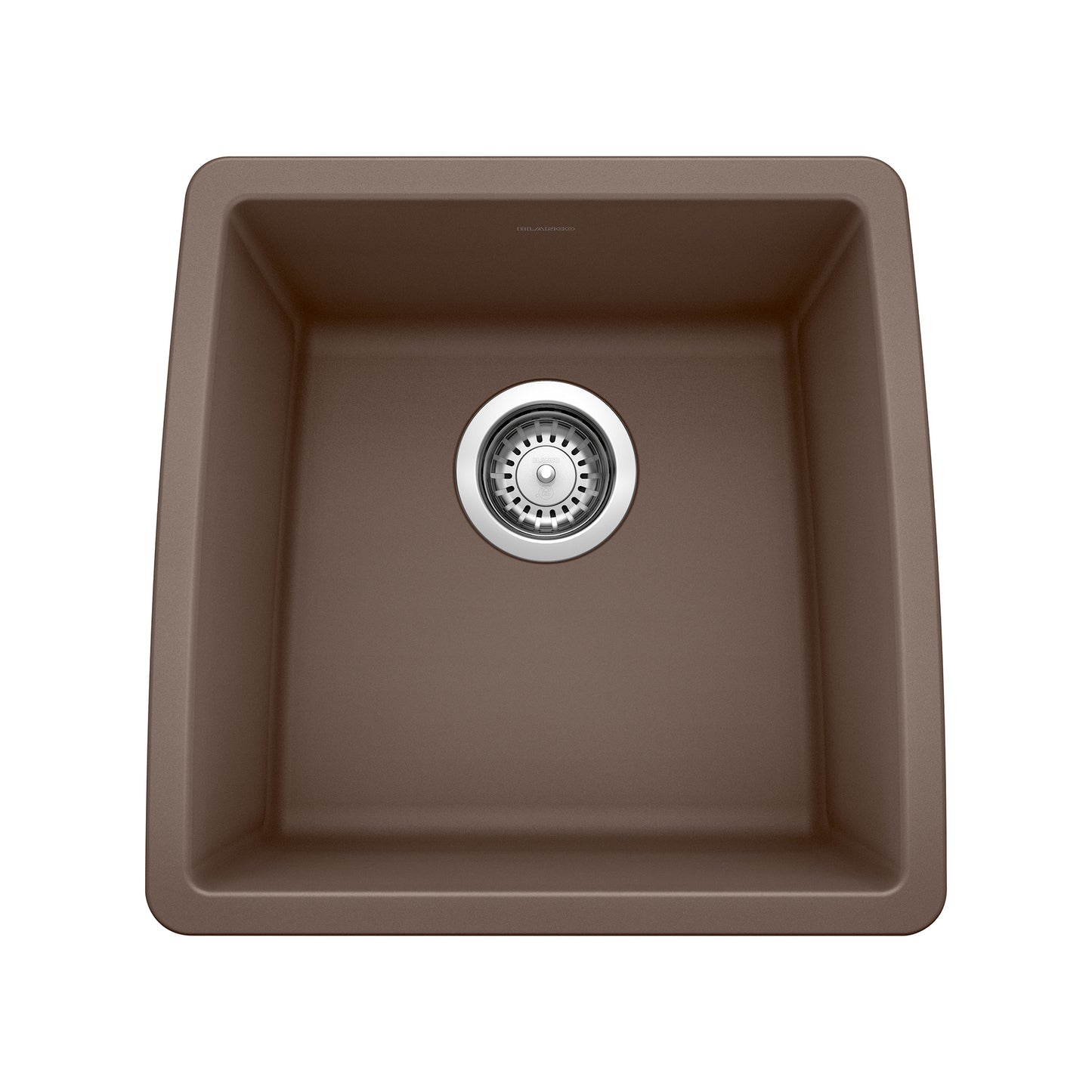 BLANCO Performa SILGRANIT 17" Undermount Bar Sink in brown, ideal for bar and prep applications, showcasing a sleek undermount design.
