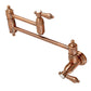 Kingston Brass KS3103BAL Heirloom Wall Mount Pot Filler Faucet, Antique Brass with foldable swing arms