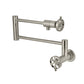 Kingston Brass KS4103RX Belknap Wall Mount Pot Filler Faucet, Antique Brass with foldable swing arms