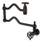 Kingston Brass KS2107CG Fuller Wall Mount Pot Filler Faucet, Brushed Brass with oil rubbed bronze finish