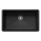 BLANCO Precis SILGRANIT 32" Super Single Undermount Kitchen Sink in a modern black finish.