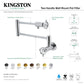 Kingston Brass KS4103RKZ Wendell Wall Mount Pot Filler Faucet with Knurled Handle, Antique Brass