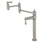 Kingston Brass KS3703AL Restoration Deck Mount Pot Filler Faucet, Antique Brass in brushed nickel finish