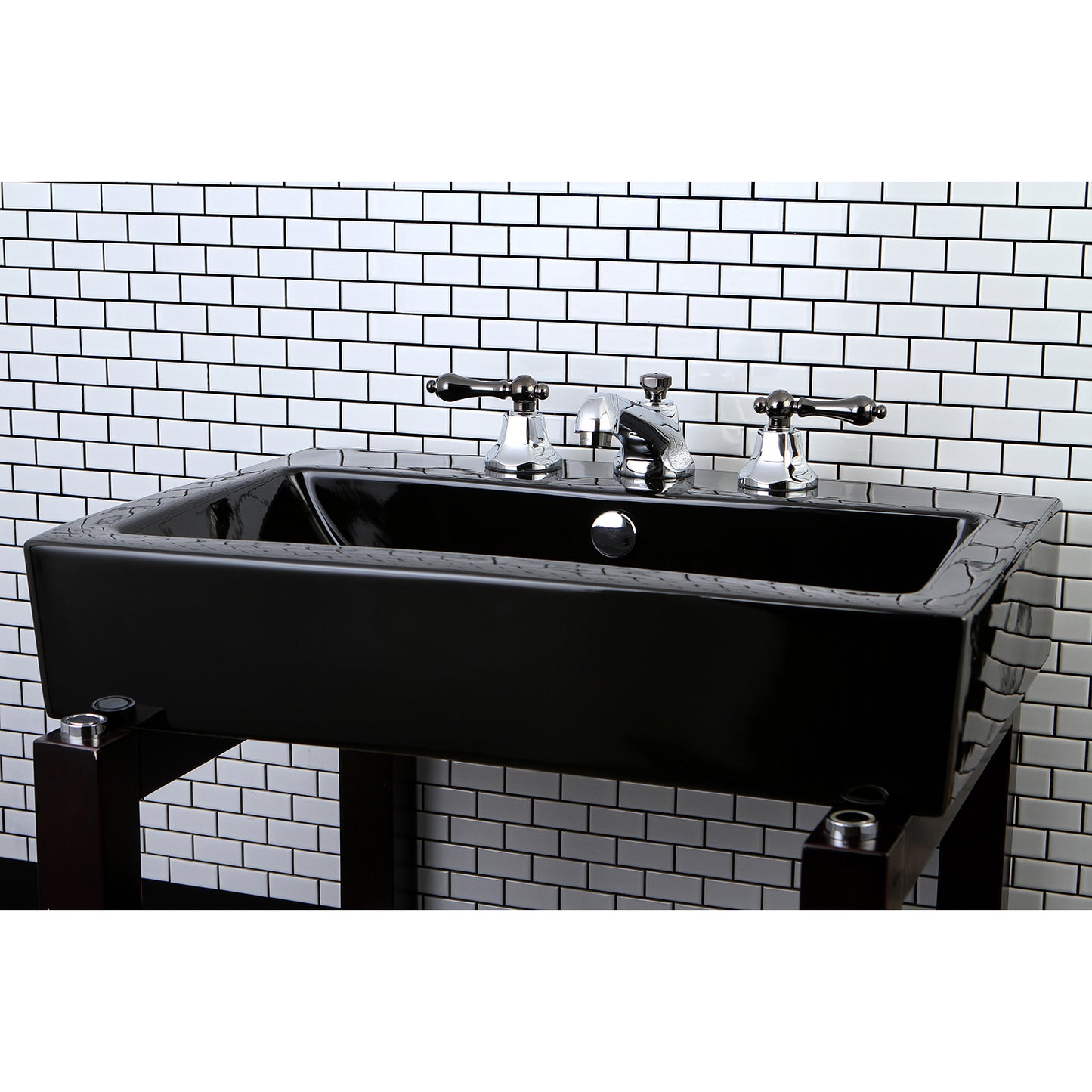 Kingston Brass NS4460AL Water Onyx Widespread Bathroom Faucet