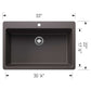 BLANCO Liven SILGRANIT 33" Super Single Dual Mount Kitchen Sink