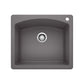 BLANCO Diamond SILGRANIT 25" Single Bowl Dual Mount Kitchen Sink