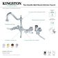 Kingston KS1245BPLBS Bel-Air Two-Handle Wall Mount Bridge Kitchen Faucet with Brass Sprayer, Oil Rubbed Bronze