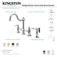 Kingston KS3798PLBS Restoration Bridge Kitchen Faucet with Brass Sprayer, Brushed Nickel in chrome finish