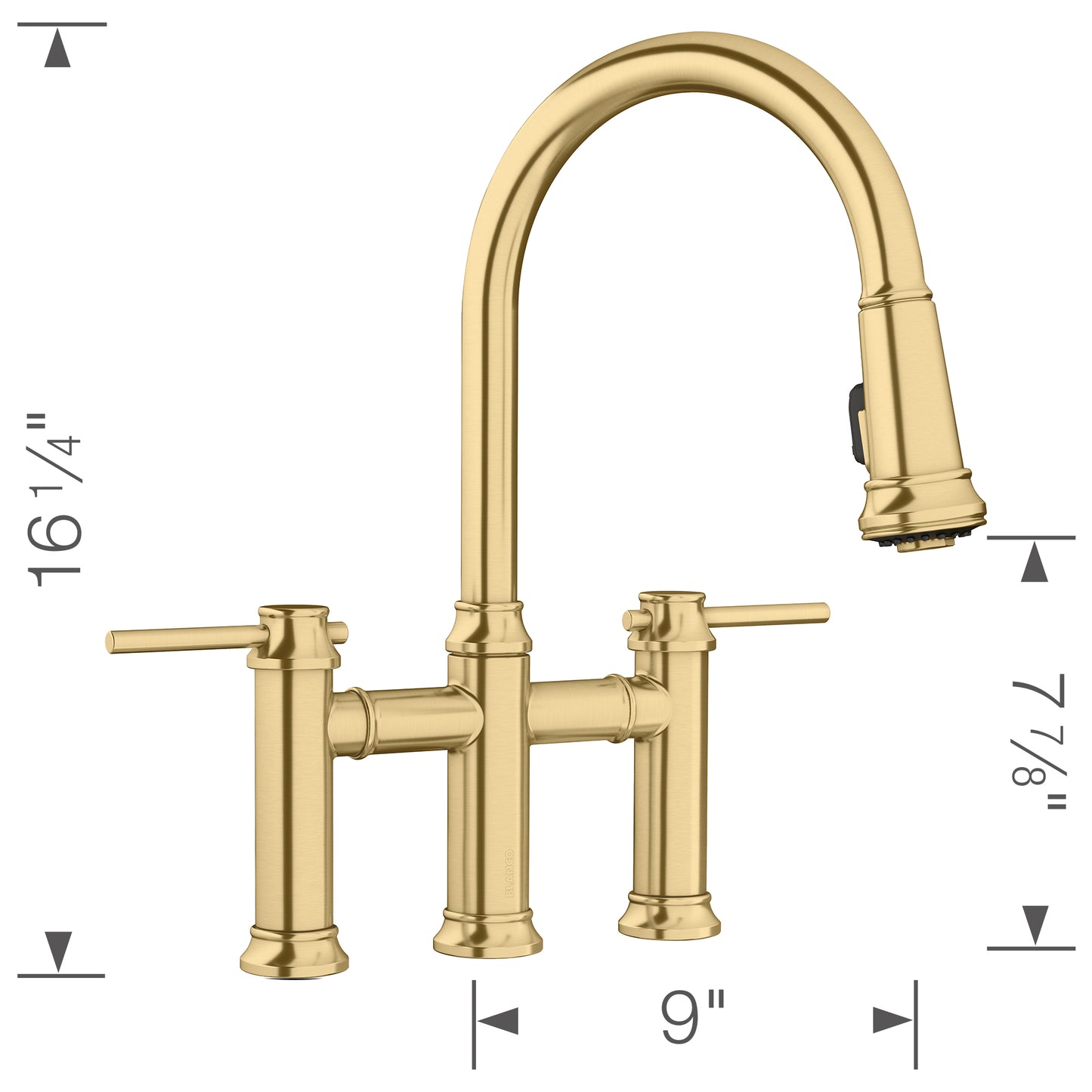 BLANCO Empressa Pull-Down Dual-Spray Bridge Faucet