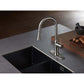 Gourmetier LS2723NYL New York Single-Handle Pull-Down Kitchen Faucet, Brushed Brass view on modern kitchen sink.