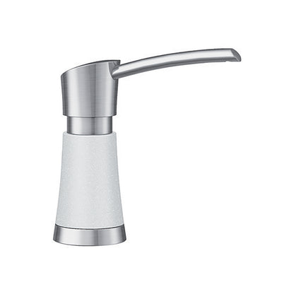BLANCO Artona Soap Dispenser in color-coordinated design with SILGRANIT sink for modern kitchens.