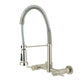 Gourmetier GS8187DL Concord Double-Handle Wall-Mount Pre-Rinse Bridge Kitchen Faucet, Brushed Brass design