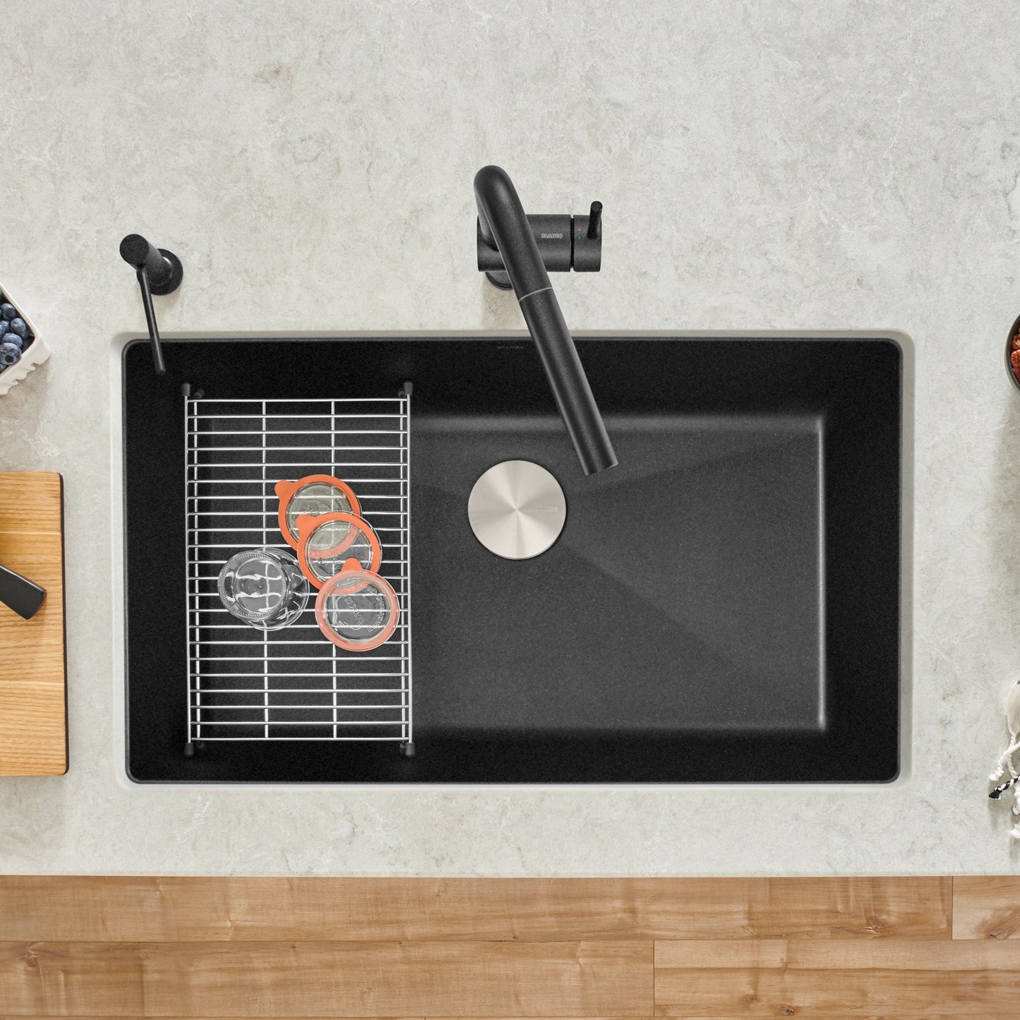 BLANCO Precis SILGRANIT 32" Super Single Undermount Kitchen Sink