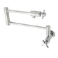 Kingston Brass KS4103DX Concord Wall Mount Pot Filler Faucet, Antique Brass in polished chrome finish