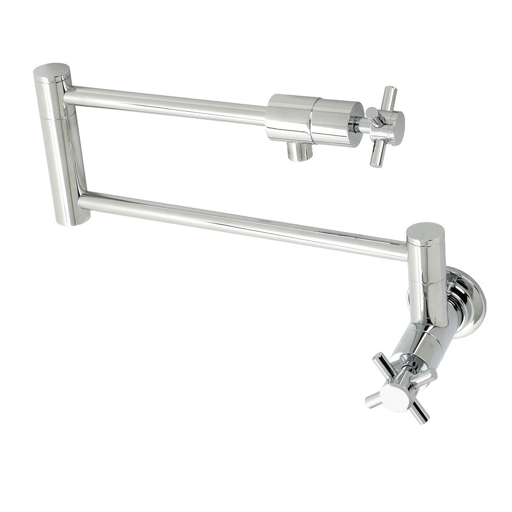 Kingston Brass KS4103DX Concord Wall Mount Pot Filler Faucet, Antique Brass in polished chrome finish