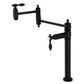 Kingston Brass KS3708TAL Tudor Deck Mount Pot Filler Faucet, Brushed Nickel with matte black finish