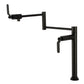 Kingston Brass KS4703KL Whitaker Deck Mount Pot Filler Faucet, Antique Brass with matte black finish