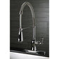 Gourmetier GSY8894ACL American Classic Single-Handle Deck-Mount Pre-Rinse Kitchen Faucet, Black Stainless