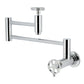 Kingston Brass KS8103RKX Webb Wall Mount Pot Filler Faucet with Knurled Handle, Antique Brass
